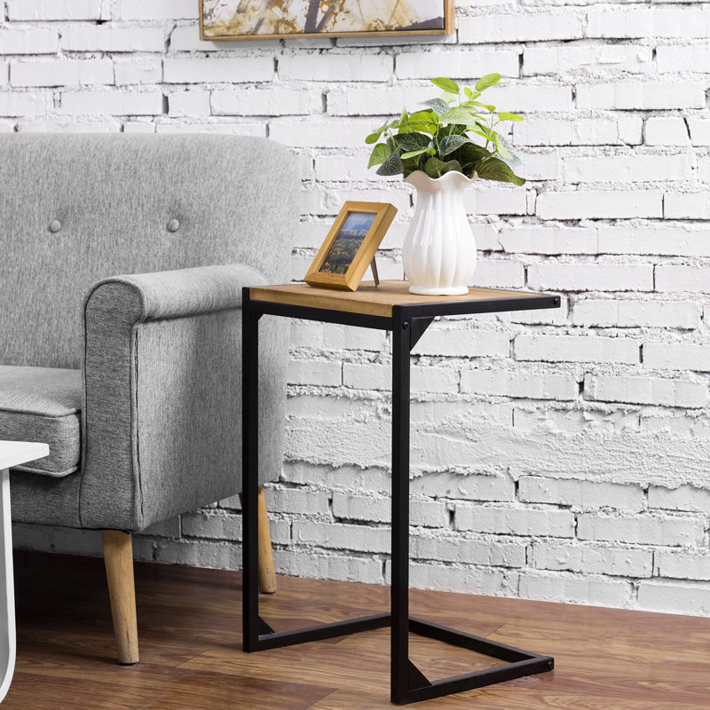 17 Stories Tieka Metal C Shape Tv Tray Table Reviews Wayfair